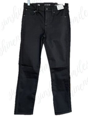 J.Crew JCREW 9" BLACK WASH Mid-Rise Vintage-Inspired Slim-Straight BB767 size 26